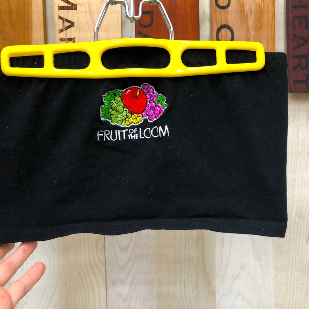 Fruit of the loom embroidered tube top